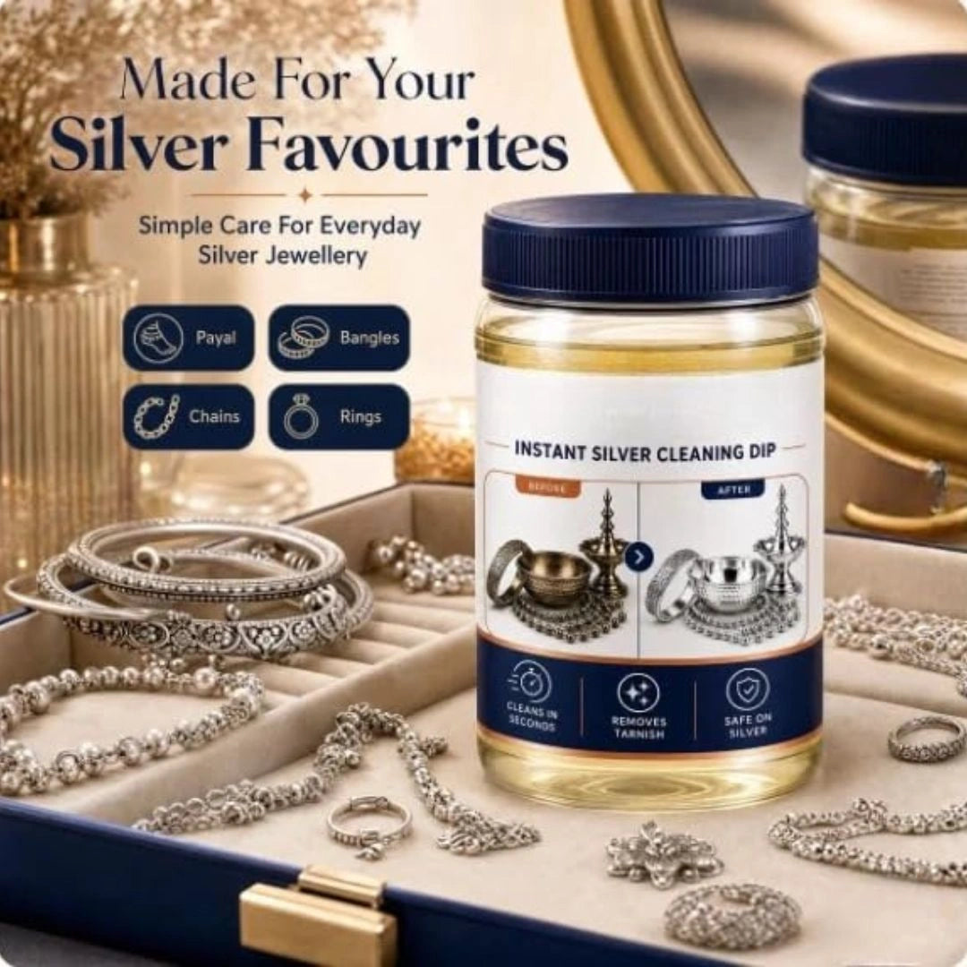 Clean shining silver items after treatment